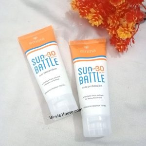 cream brand emina dengan kemasan putih kombinasi orange