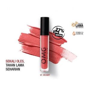 Lip Cream Matte sekali oles tahan lama di bibir dari OMG oh my glam varian nomor 7