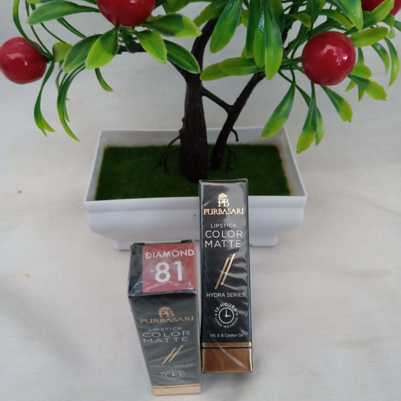 ini adalah Lipstik Purbasari 81, color: Nude diamond, brand: Purbasari, age_group: all ages, gender: female