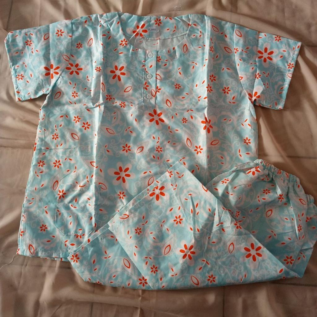 ini adalah Piyama PD Joyko, size: LD 110 cm, panjang celana 59 cm, material: cotton saten , color: light blue, brand: bajutidurindonesia, age_group: all ages, gender: female