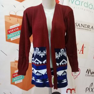 ini adalah Cardy Entika Marun, size: XXL, material: Wol, color: red maroon, brand: Rajut cardy indonesia, age_group: all ages, gender: female