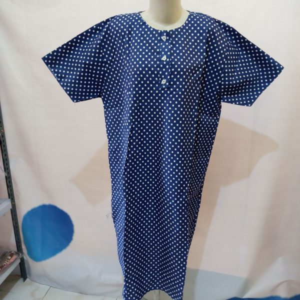 ini adalah Daster Kajep Polka Navy, size: P95cmxLD104cm, material: cotton, color: Nevy, brand: Bajuwanitaindonesia, age_group: all ages, gender: female