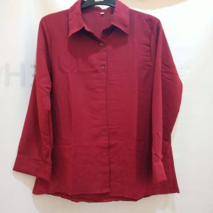 ini adalah Kemeja Wanita Polos Marun, size: LD 98cm, material: cotton, color: maroon, brand: Bajuwanitaindonesia, age_group: all ages, gender: female