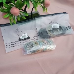 ini adalah Ikat Rambut Polos (Pouch), size: small, material: rubber, color: multicolor, brand: aksesoris indonesi, age_group: all ages, gender: female