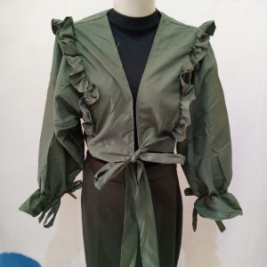 ini adalah Outer Cardy Miranti Army, size: LD 110cm, material: twiscone, color: green Army, brand: outermiracardy, age_group: all ages, gender: female