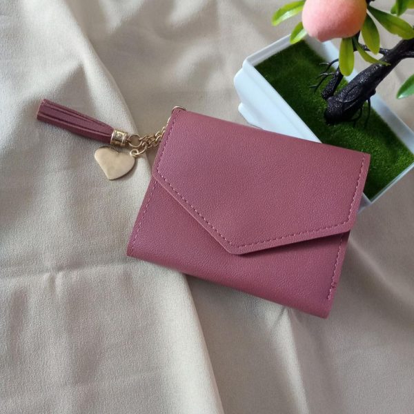 ini adalah Dompet Mini V Pink Tua, size: 11 cm x 9 cm, material: synthetic, color: dark pink, brand: Dompetindonesia, age_group: all ages, gender: female