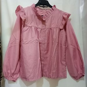ini adalah Blouse Pufi Dusty, size: LD105cm, material: cotton, color: pink, brand: blouseatasanindonesia, age_group: all ages, gender: female