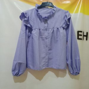 ini adalah Blouse Pufi Lilac, size: LD105cm, material: cotton, color: purple lilac, brand: blouseatasanindonesia, age_group: all ages, gender: female