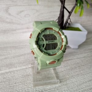 ini adalah Jam Ruber Bulat Hijau, size: 4.5cm, material: rubber, color: green, brand: JamtanganIndonesia, age_group: all ages, gender: unisex