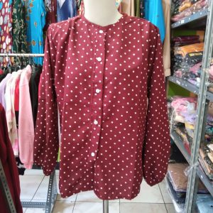 ini adalah Blouse Misan Marun, size: LD100cm, material: cotton, color: maroon, brand: blousemisanbojonegoro, age_group: all ages, gender: female