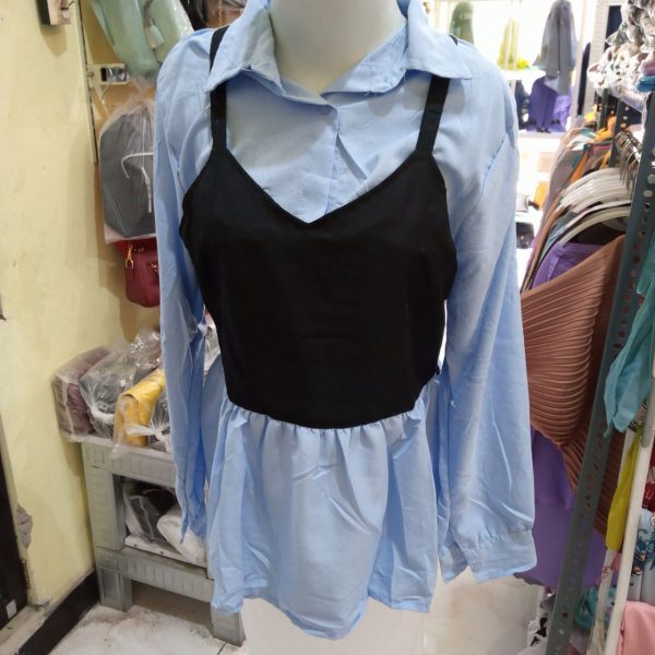 ini adalah Blouse Utami Biru, size: LD100cm, material: cotton, color: blue, brand: blouseutamibojonegoro, age_group: all ages, gender: female