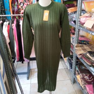 ini adalah Dress Rajut Army, size: 100cm, material: wol, color: green army, brand: dressrajutbojonegoro, age_group: all ages, gender: female