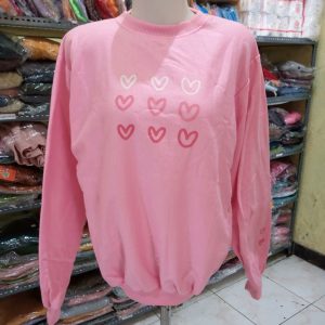 ini adalah Sweater Cinta Pink, size: LD 106cm, material: Fleece, color: pink, brand: sweatercintabojonegoro, age_group: all ages, gender: female