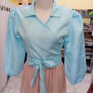 ini adalah Blouse Angel Birmud, size: LD100cm, material: cotton, color: light blue, brand: blouseangelbojonegoro, age_group: all ages, gender: female