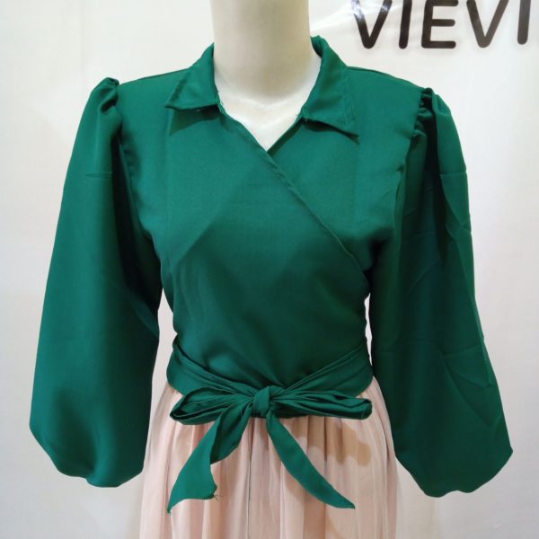 ini adalah Blouse Angel Emerald, size: LD100cm, material: cotton, color: green emerald, brand: blouseangelbojonegoro, age_group: all ages, gender: female