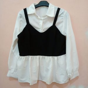 ini adalah Blouse Utami Putih, size: LD90cm, material: cotton, color: white, brand: blouselovabojonegoro, age_group: all ages, gender: female