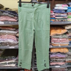 ini adalah Celana Kancing Sage, size: long 90cm, material: linen, color: green sage, brand: celanakancingbojonegoro, age_group: all ages, gender: female