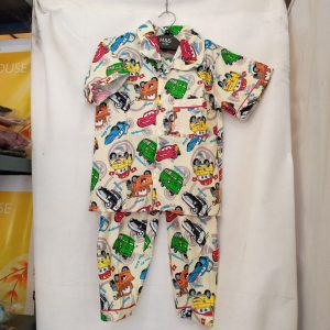 Ini adalah Piyama Anak 8 Karakter size: LD68cmxPB48cmxPC70cm, material: katun, color: white, brand: piyamaanakbojonegoro, age_group: kids, style: cutie kids pajamas, gender: unisex, pattern: cartoon cars printing,