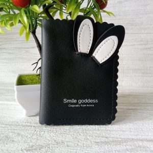 Ini adalah Dompet Renda Kelinci Hitam size: Mini, material: sintetis, color: black, brand: dompetrendabojonegoro, age_group: all ages, style: simple teen wallet, gender: female, pattern: embroidered leather with a rabbit pattern,