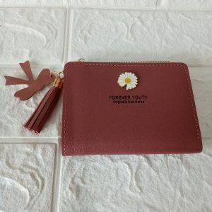 Ini adalah Dompet Lipat DK10 Pink Tua size: Mini, material: sintetis, color: dark pink, brand: dompetdk10bojonegoro, age_group: all ages, style: fashionable mini wallet, gender: female, pattern: plain,