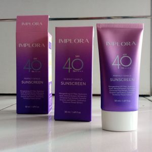 Ini adalah Implora Sunscreen SPF40 brand: Implora, age_group: adult, gender: female, capacity: 50 ml,
