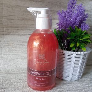 Ini adalah Vincy Glow Shower Gel Rose Lux, brand: Vincy Glow, age_group: adult, gender: unisex, capacity: 280 ml,