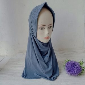 Ini adalah Jilbab Sport Denim size: 23cmx54cm, material: jersey, color: blue denim, brand: Jilbabsportbjn, age_group: all ages, style: sporty headwear, gender: female, pattern: plain,