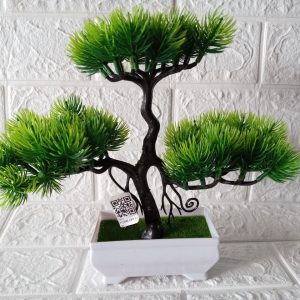 Ini adalah Bunga Plastik Pinus Tinggi material: Plastic, color: Multi-color, brand: flowerbjn, pattern: bonsai,