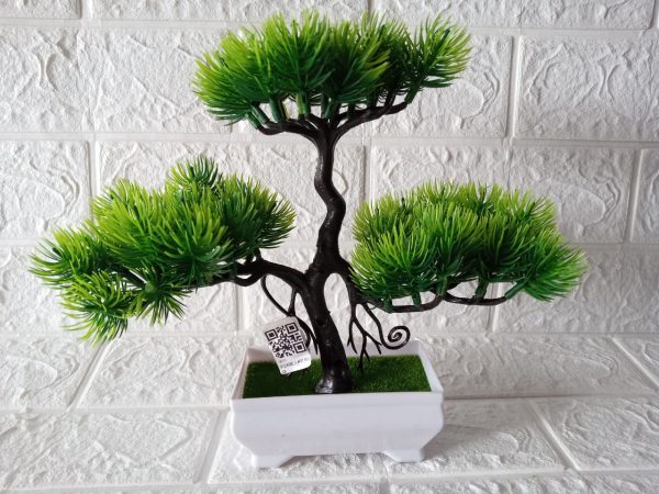 Ini adalah Bunga Plastik Pinus Tinggi material: Plastic, color: Multi-color, brand: flowerbjn, pattern: bonsai,