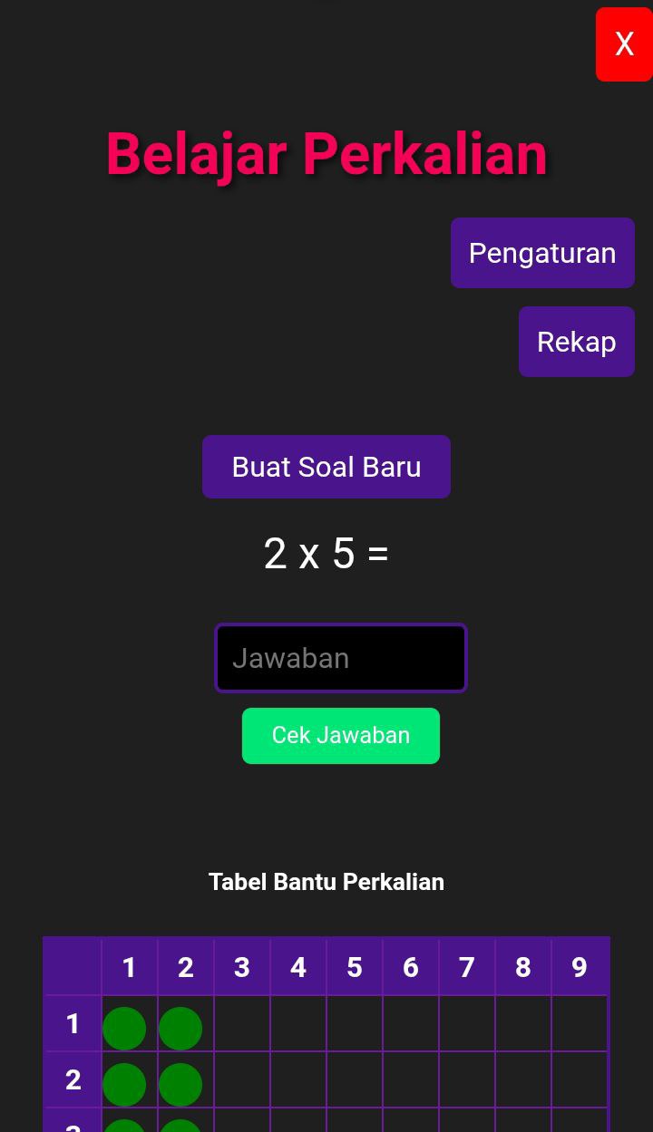 aplikasi dasar perkalian untuk anak-anak